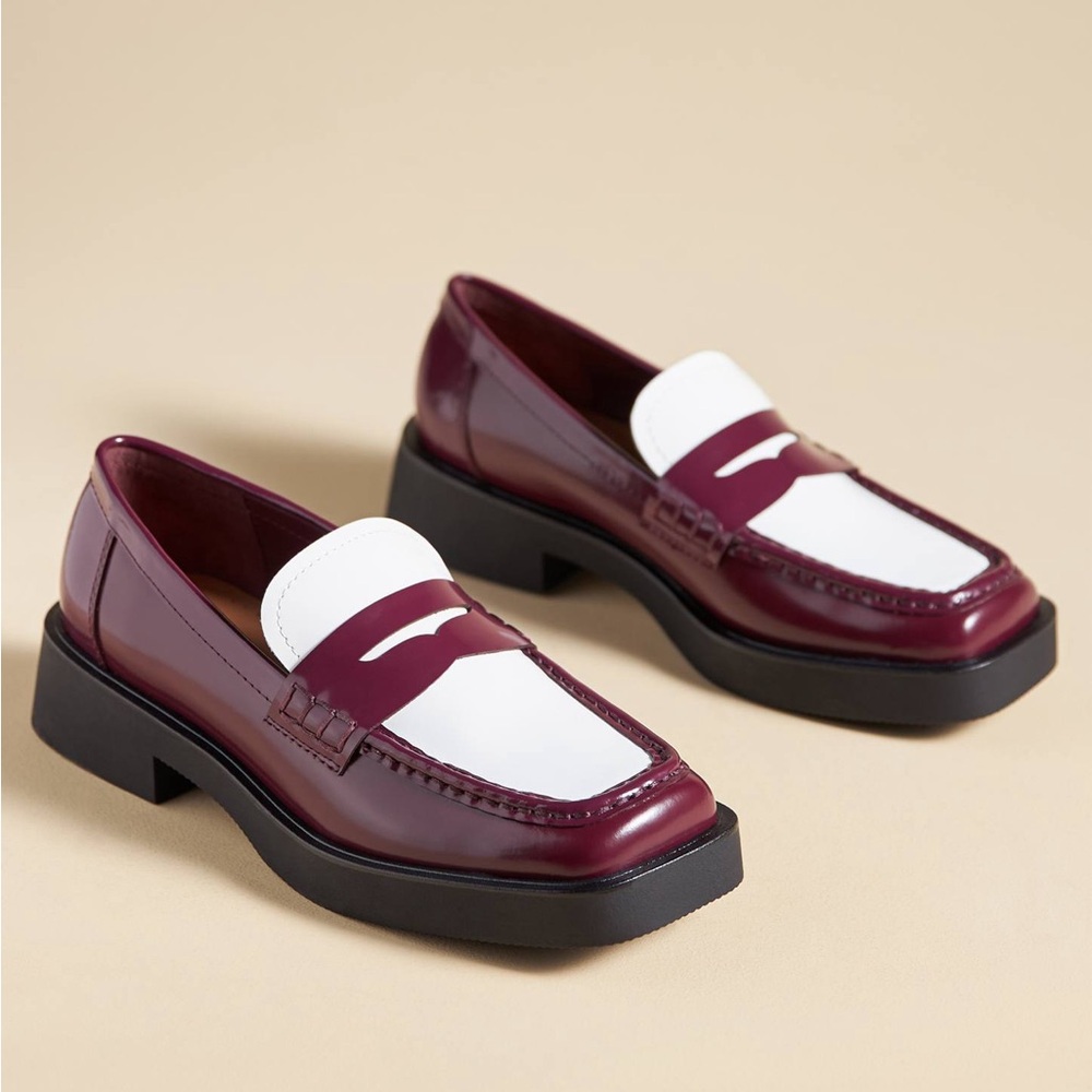 🔥♥️🔥 G.H.BASS Bowery Square-Toe Penny Loafers Flats Size 7 US